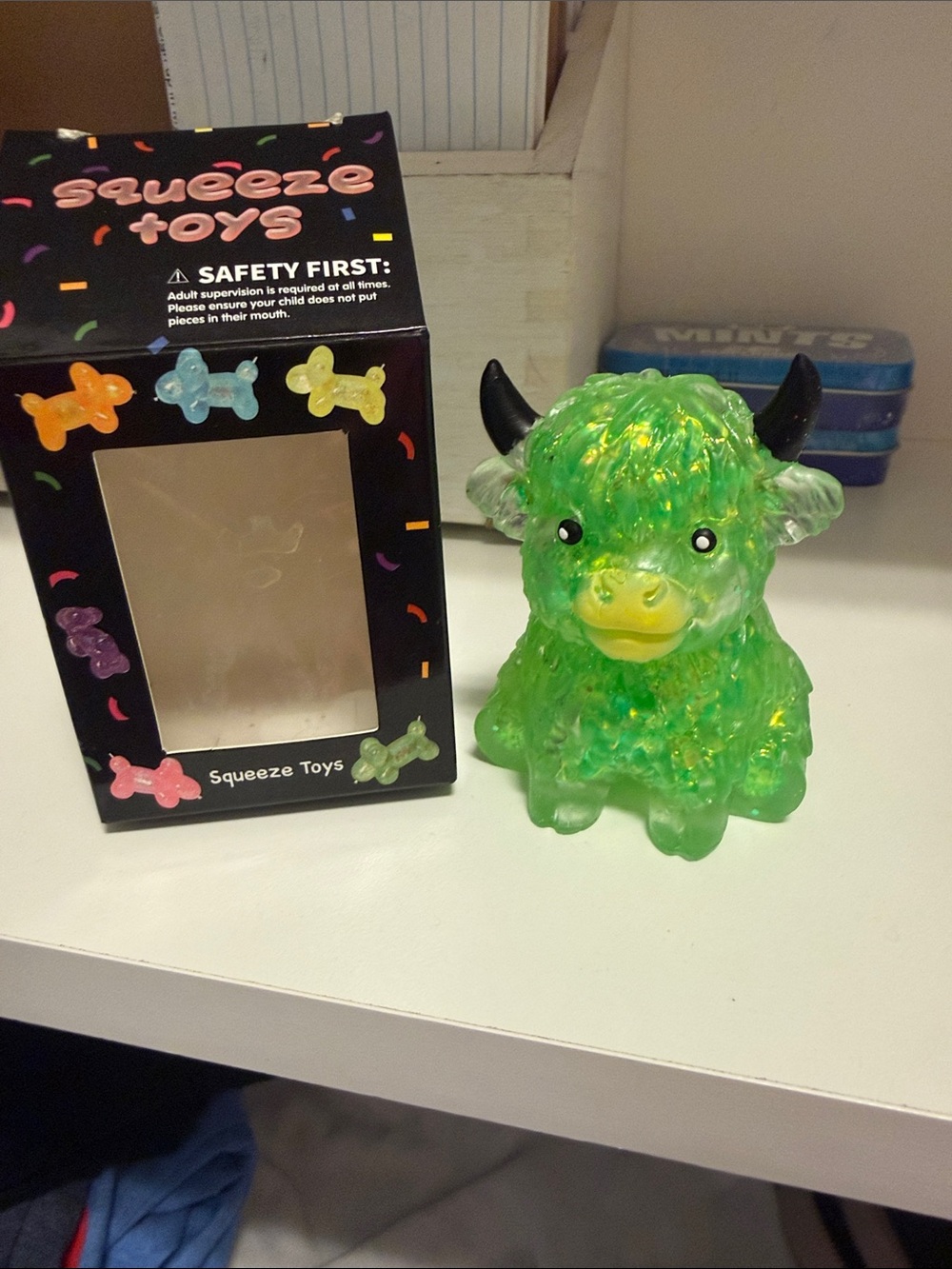 Squishy  Green Glitter Cow Squishy Toy